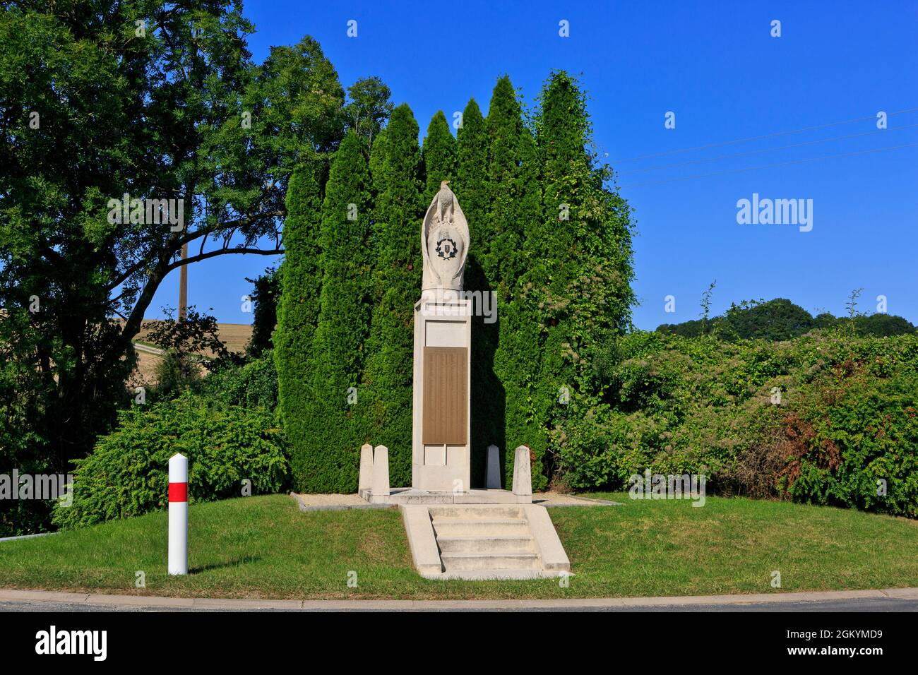 Le Mémorial de la 1re Division Meuse Argonne (18 au 21 juillet 1918) à Saint-Juvin (Ardennes), France Banque D'Images