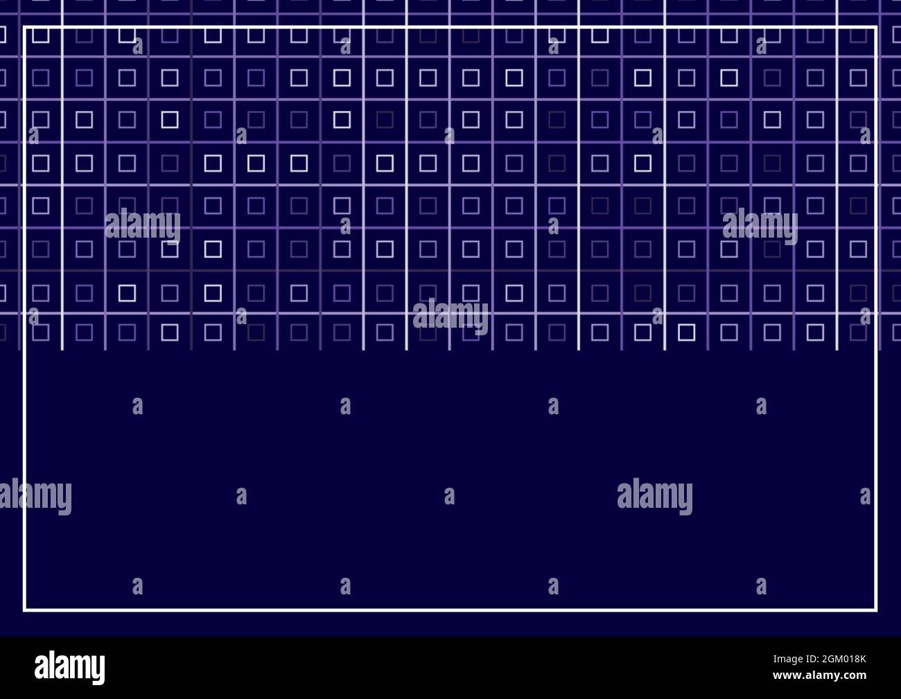 Image générée numériquement de motif carré abstrait avec espace de copie sur fond bleu Banque D'Images