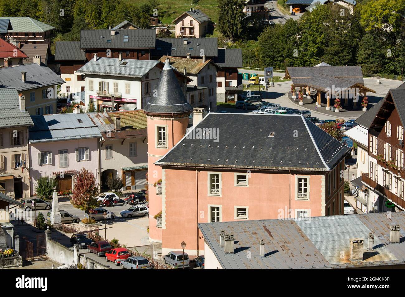 FRANCE SAVOIE (73) BEAUFORT, LE VILLAGE Banque D'Images