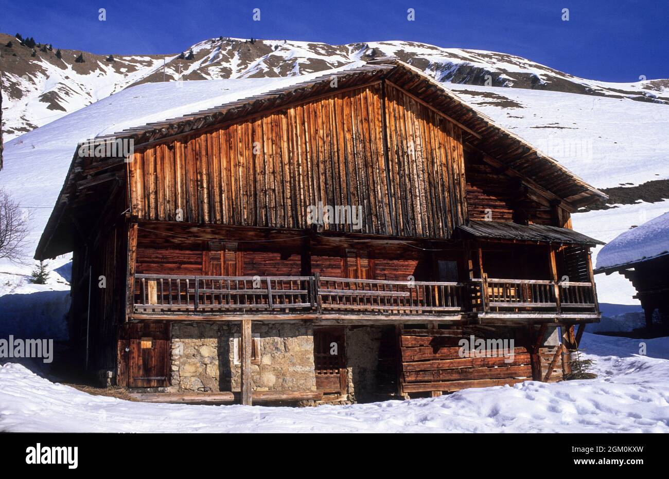 FRANCE HAUTE-SAVOIE (74) LE GRAND-BORNAND, CHALET DU HAMEAU DE BOUTS PRÈS DU CHINAILLON Banque D'Images