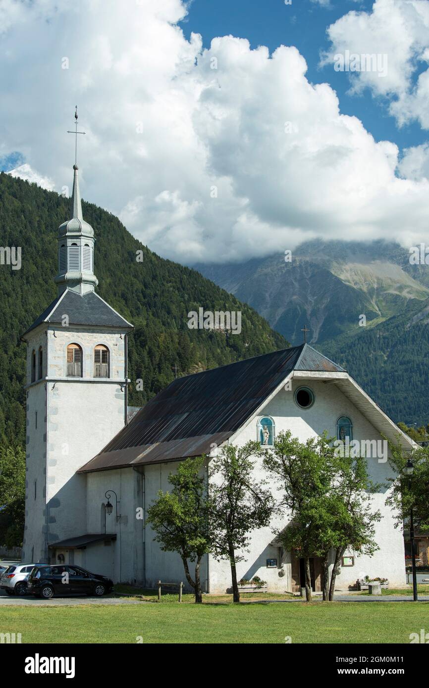 FRANCE HAUTE-SAVOIE (74) SERVOZ, EGLISE Banque D'Images