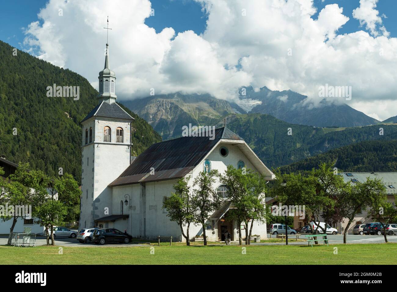 FRANCE HAUTE-SAVOIE (74) SERVOZ, EGLISE Banque D'Images