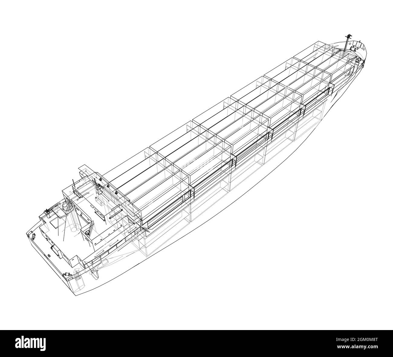 D'un cargo avec des conteneurs. Vector Illustration de Vecteur