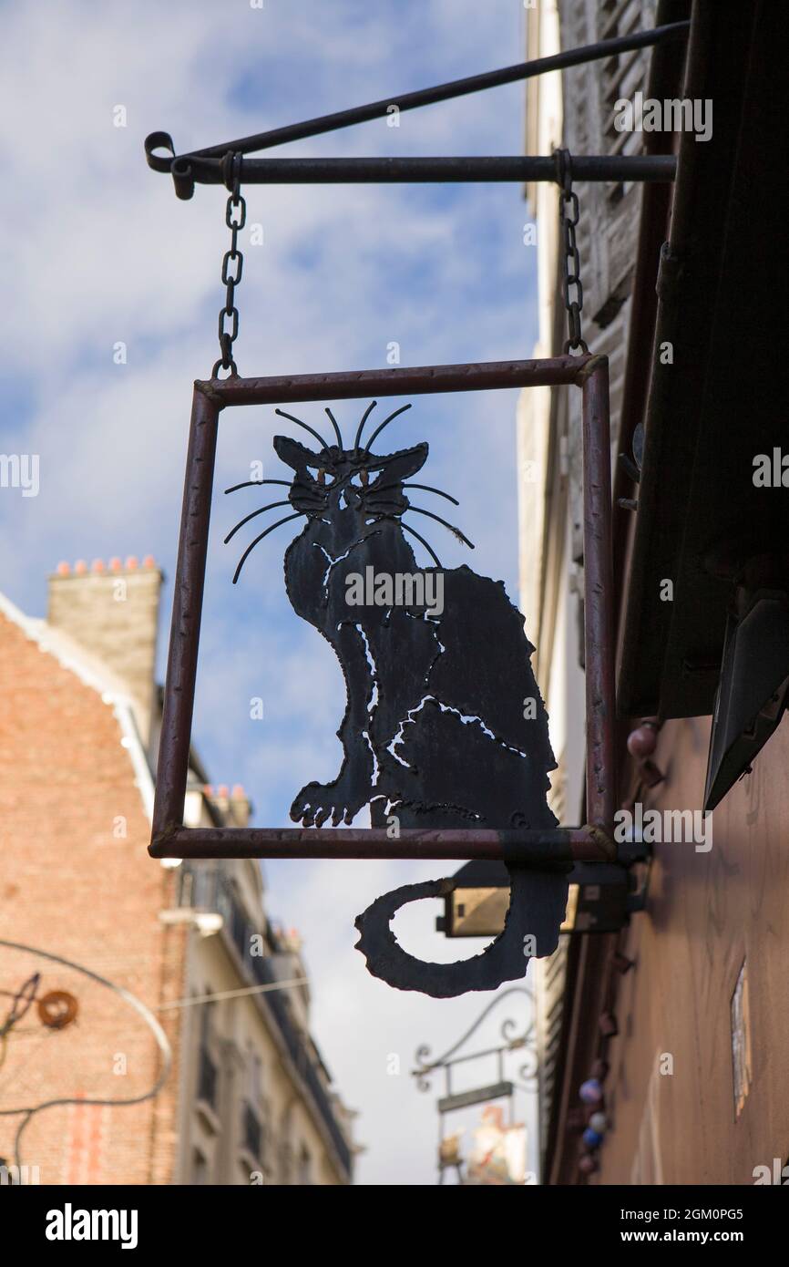 FRANCE PARIS (75) 18ÈME ARRONDISSEMENT, PANNEAU MONTMARTRE Banque D'Images