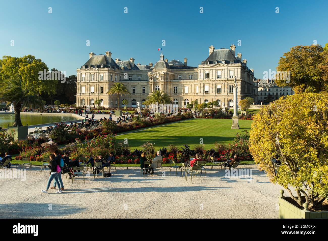 FRANCE PARIS (75) 6ÈME ARRONDISSEMENT, JARDIN ET PALAIS DU LUXEMBOURG / SÉNAT Banque D'Images