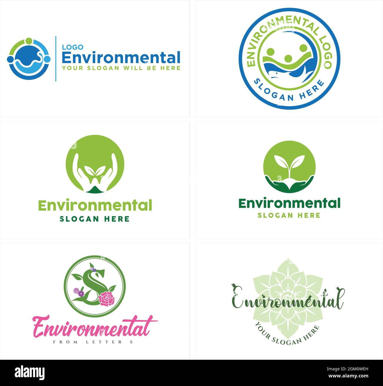 Design du logo Environmental nature Leaf Plant Care Illustration de Vecteur