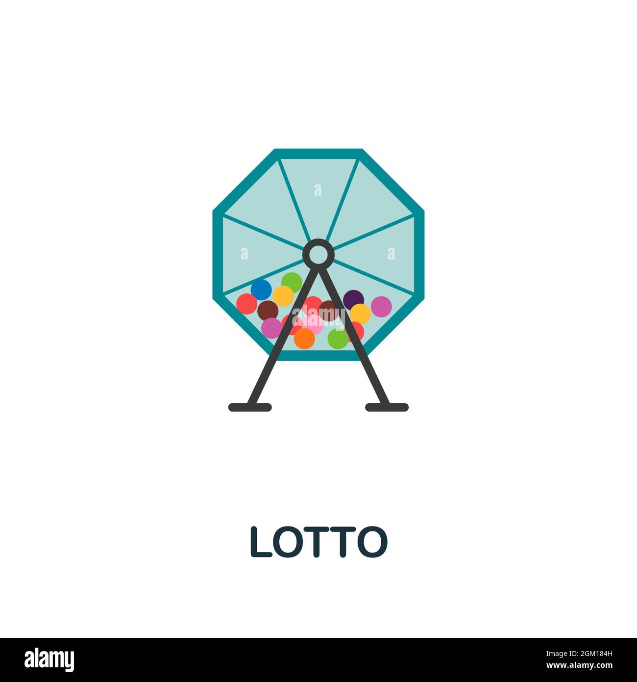 Icône Lotto.Élément d'affichage plat de la collection de jeux de table.Icône Creative Lotto pour la conception Web, les modèles, les infographies et bien plus encore Illustration de Vecteur