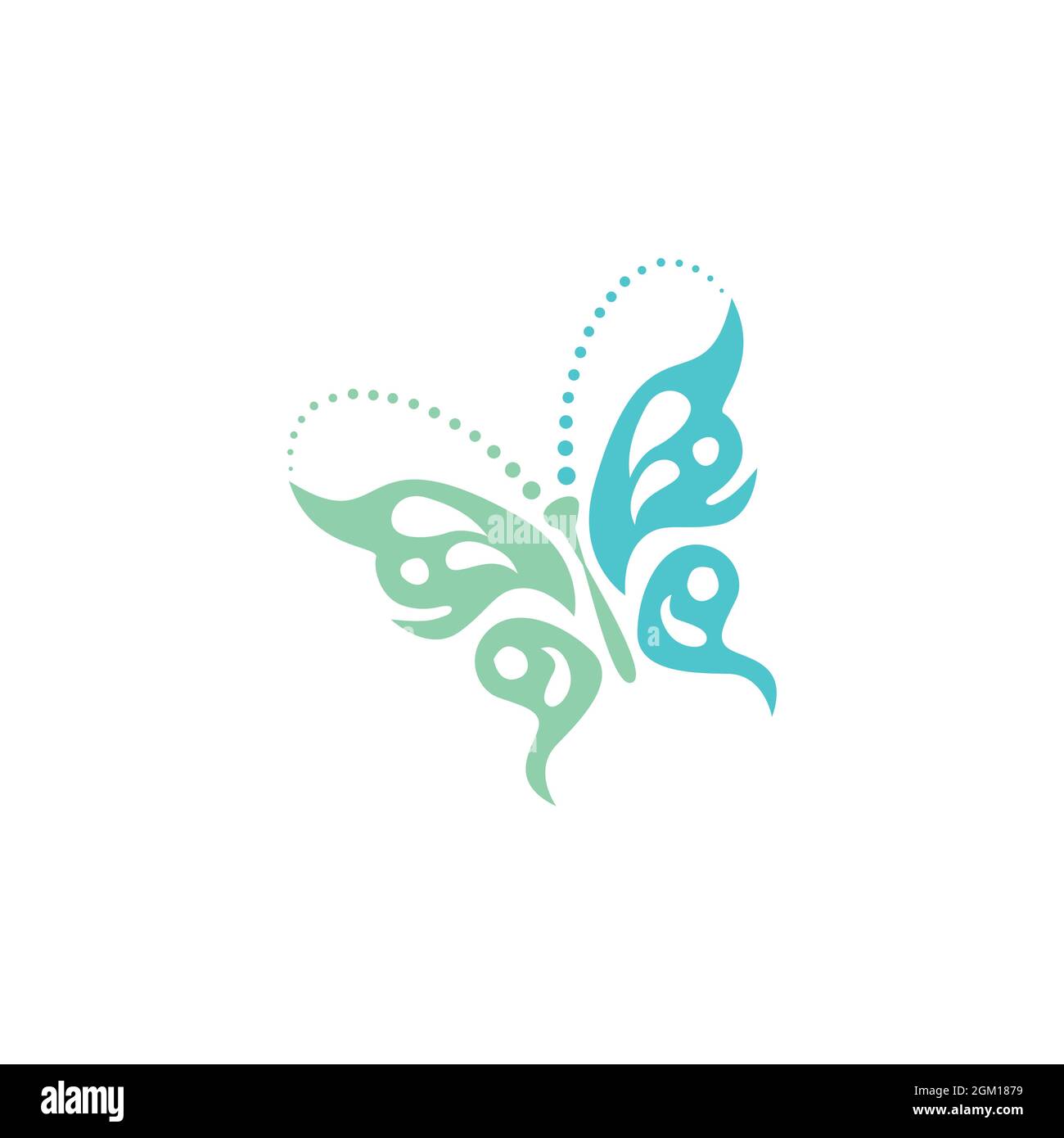 design graphique vectoriel plat avec logo ethnique en forme de papillon élégant Illustration de Vecteur