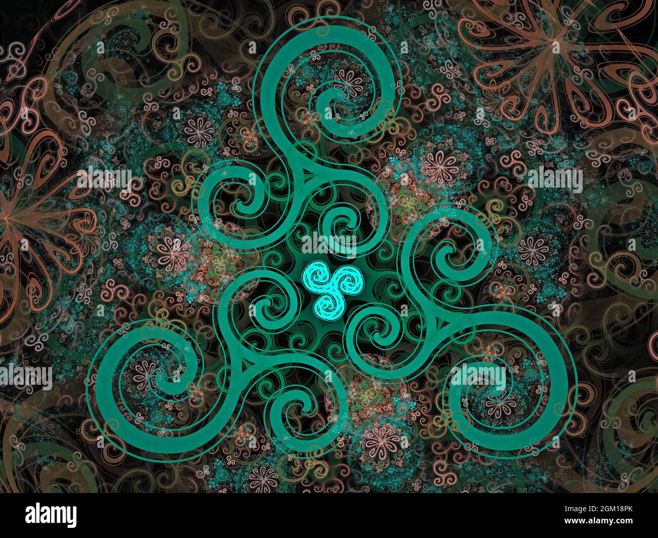 Celtic Design basé sur le motif triskeles ou triskelion Banque D'Images
