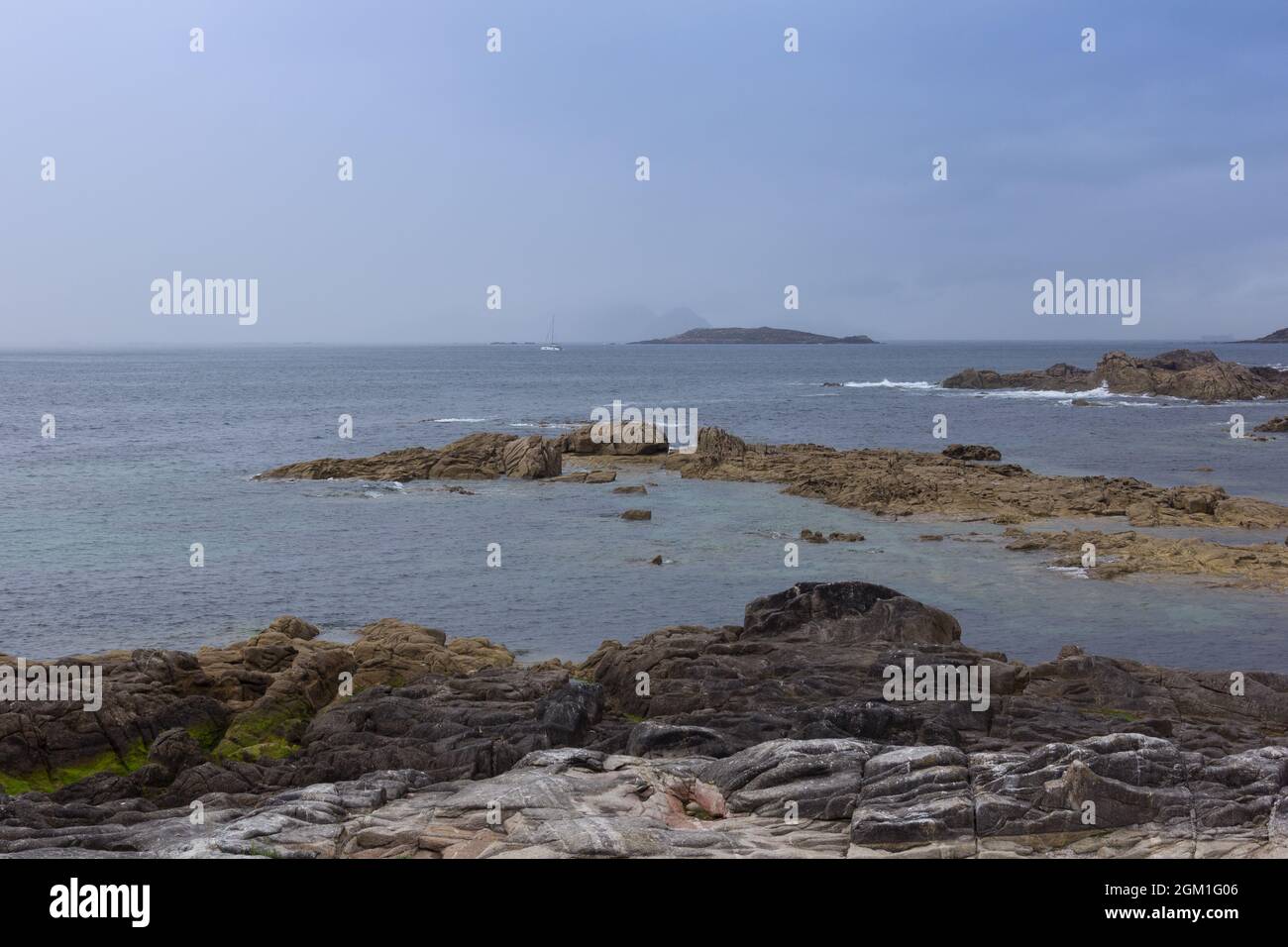Côte rocheuse dans la région de Galice, espagne, océan Atlantique Banque D'Images