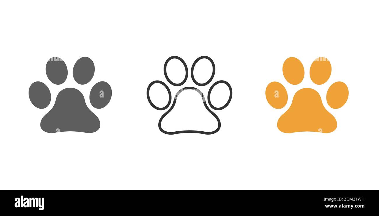 Empreinte De Chat Chien Chiot Trace D Animal Empreinte Patte D Animal Isolee Sur Fond Blanc Illustration Vectorielle Image Vectorielle Stock Alamy