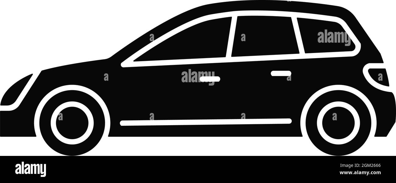 Icône de glyphe noir à hayon Illustration de Vecteur