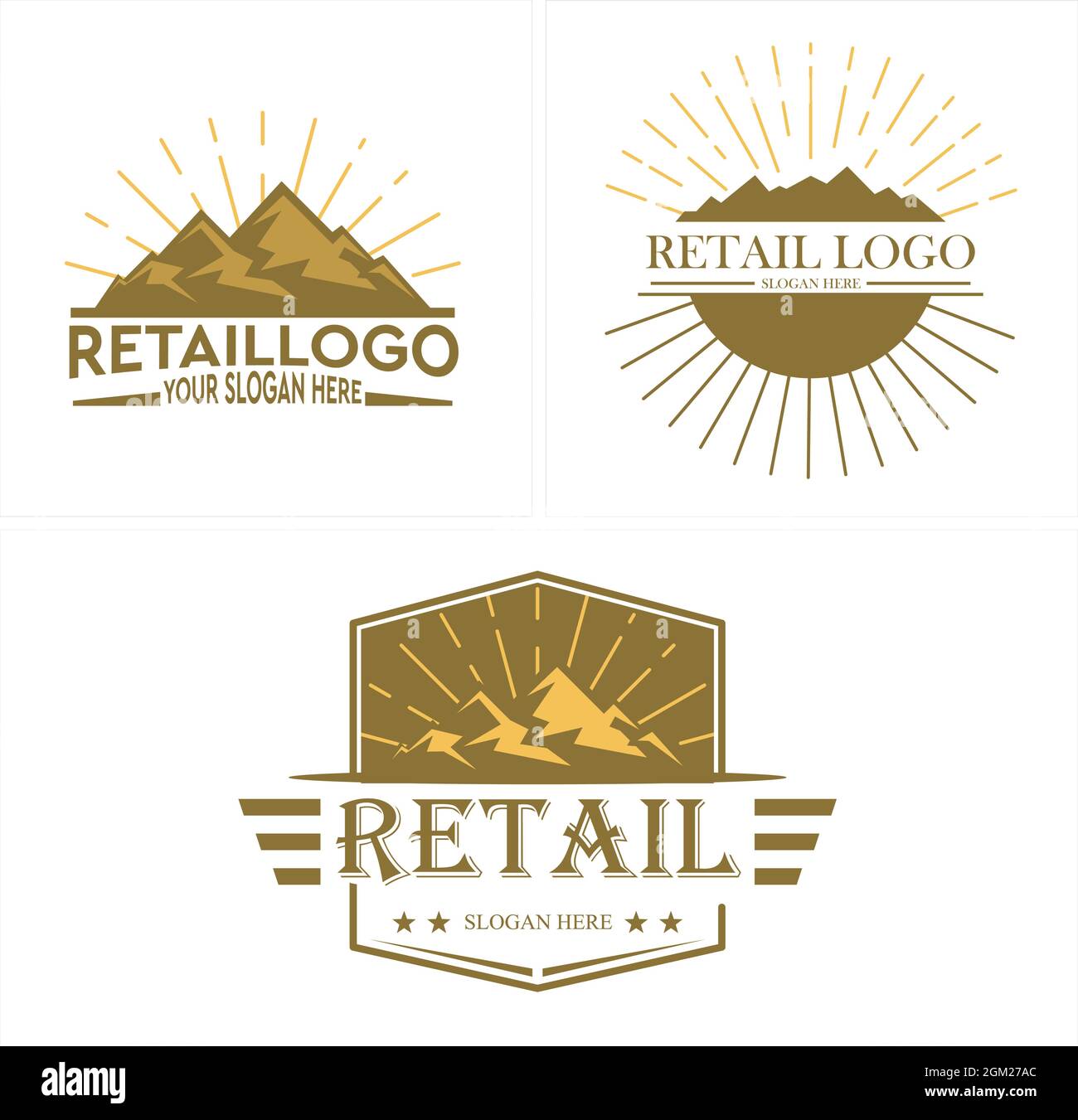 Design du logo d'aventure en montagne dans un environnement extérieur Illustration de Vecteur