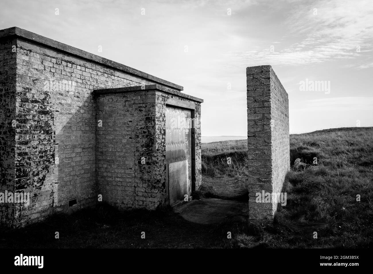 Bâtiments de la station radar de la Seconde Guerre mondiale, Dunnet Head Banque D'Images