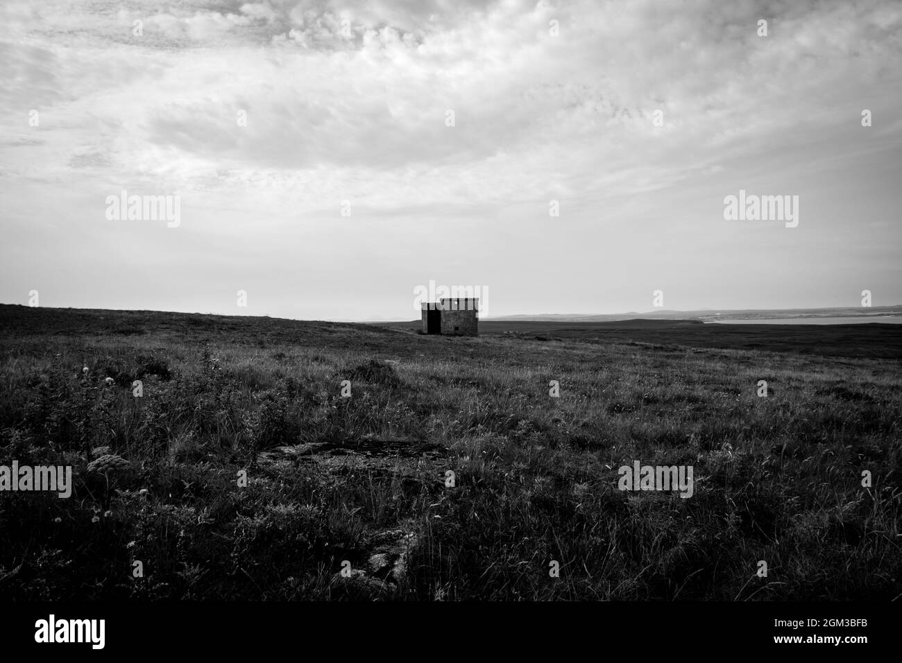 Bâtiments de la station radar de la Seconde Guerre mondiale, Dunnet Head Banque D'Images