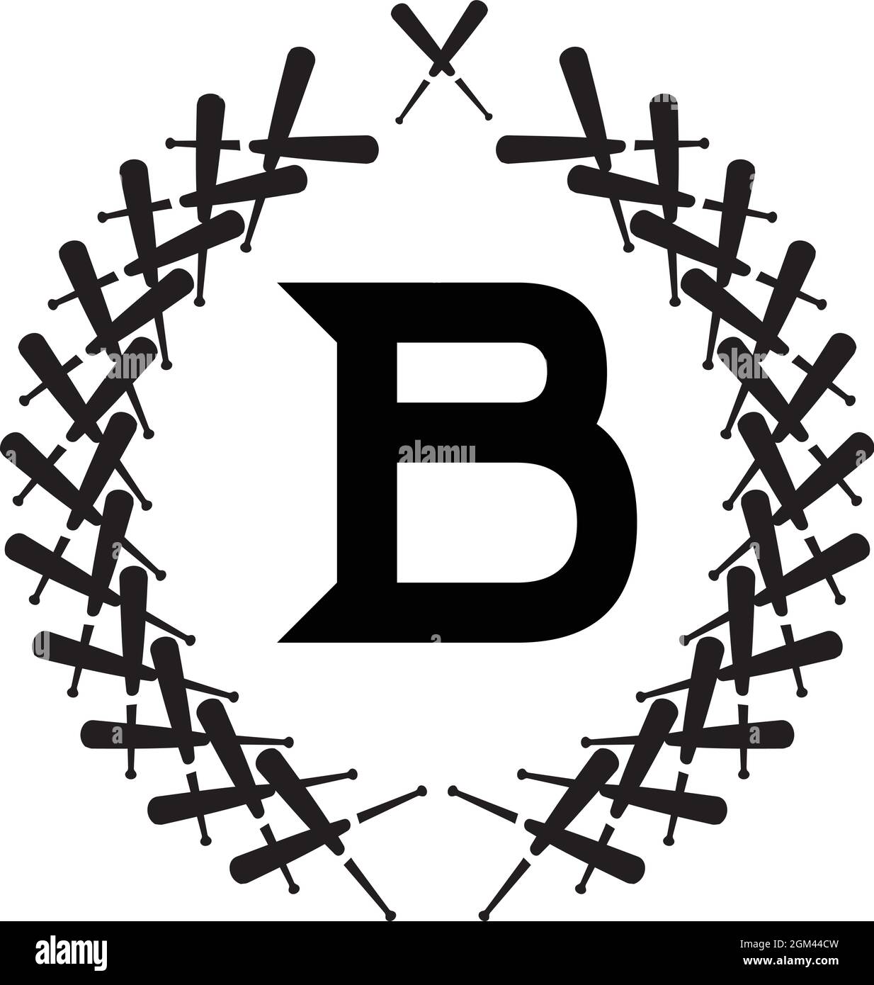 LOGO LETTRE B AVEC DESSIN AU TRAIT POUR ILLUSTRATION Illustration de Vecteur