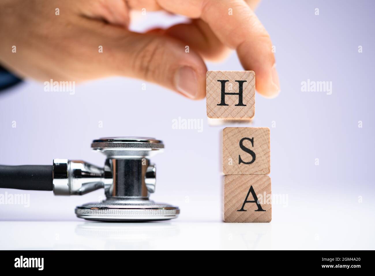 Compte de dépenses de santé HSA. Argent investissement et dépôt Banque D'Images