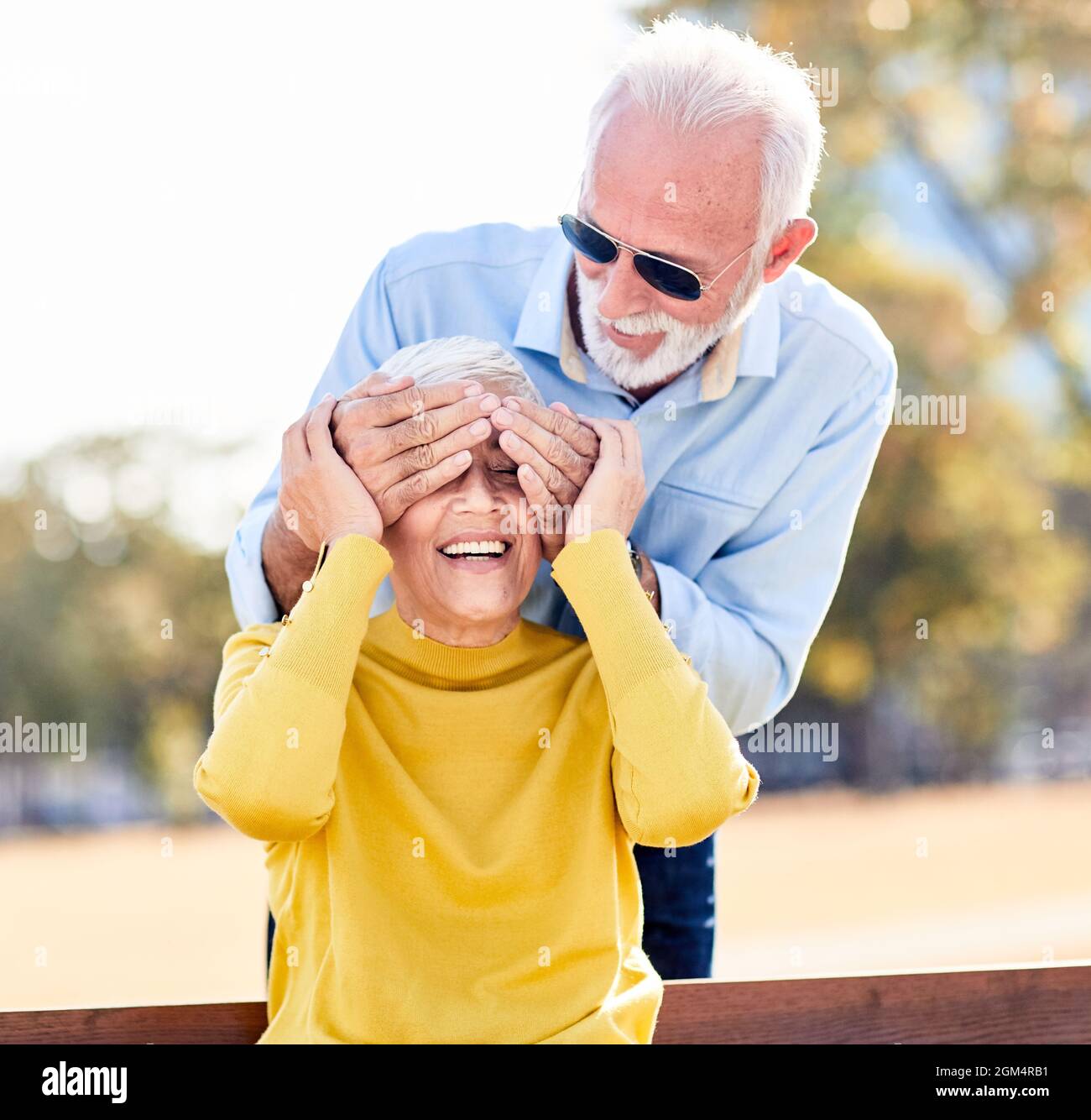 couple senior les personnes âgées aiment ensemble Banque D'Images