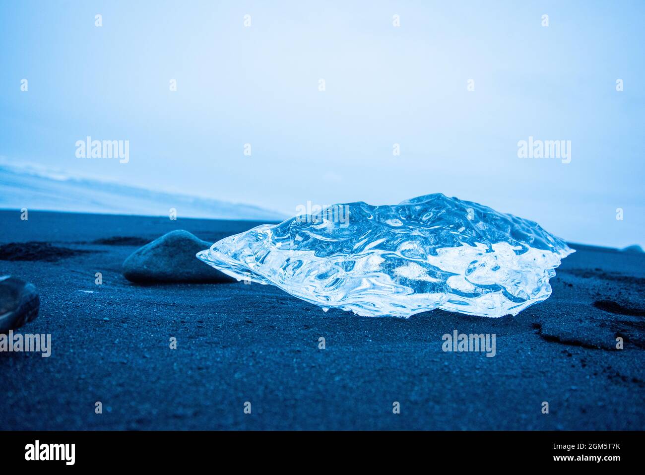 Morceau de glacier baché en Islande Banque D'Images