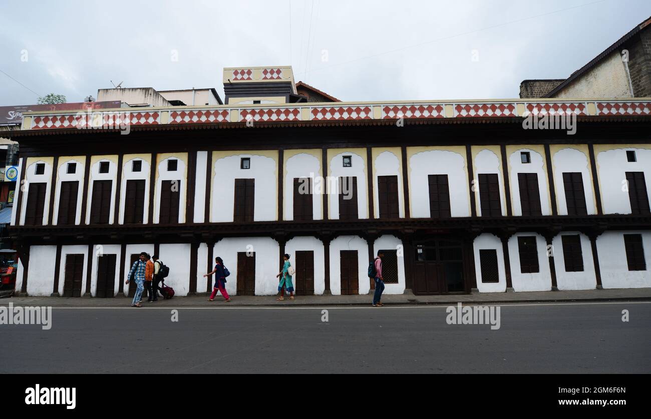 Un bel immeuble ancien à Pune, en Inde. Banque D'Images