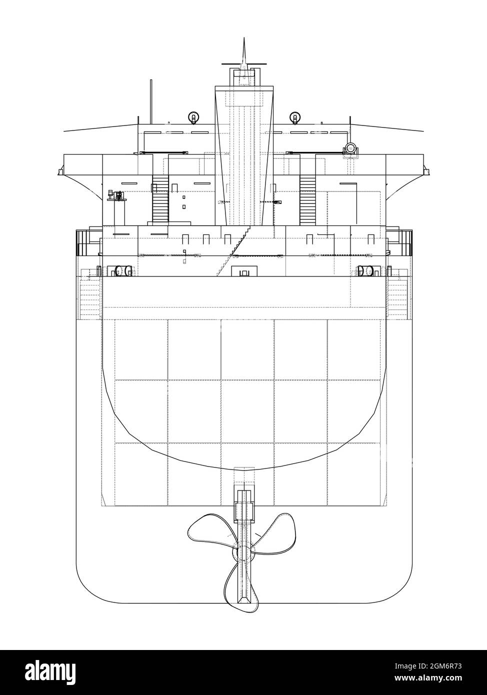 D'un cargo avec des conteneurs. Vector Illustration de Vecteur
