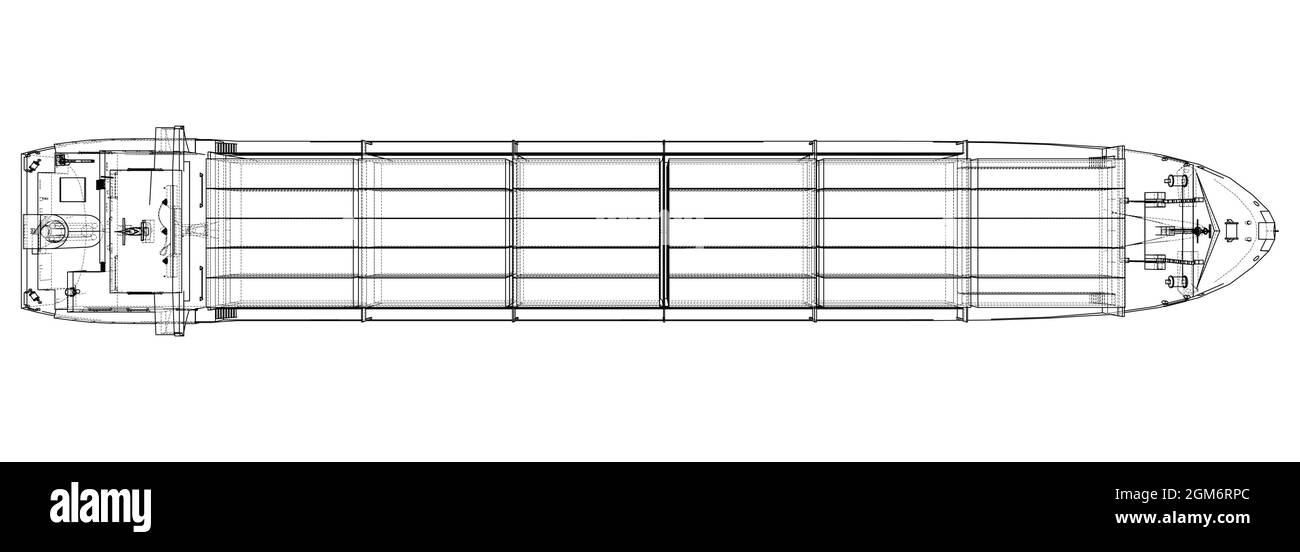 D'un cargo avec des conteneurs. Vector Illustration de Vecteur