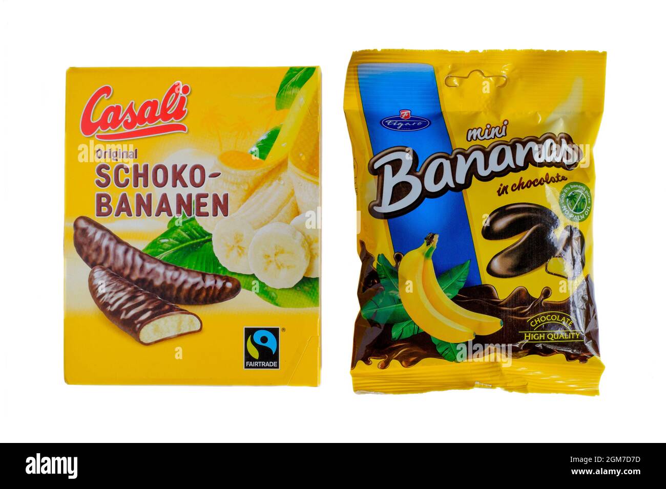 boîte et paquet de bonbons à la banane au chocolat Photo Stock - Alamy