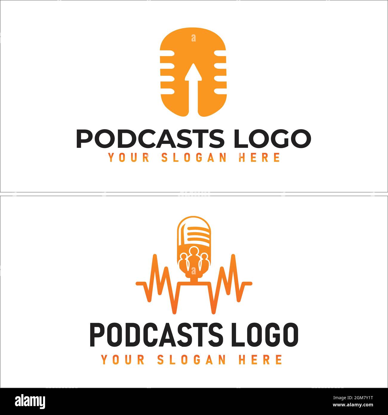 Logo de podcast Entertainment Illustration de Vecteur