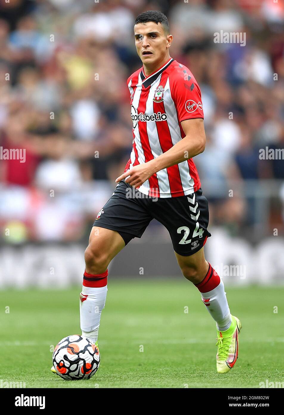 Mohamed Elyounoussi de Southampton - Southampton v West Ham United, Premier League, St Mary's Stadium, Southampton, Royaume-Uni - 11 septembre 2021 utilisation éditoriale uniquement - des restrictions DataCo s'appliquent Banque D'Images