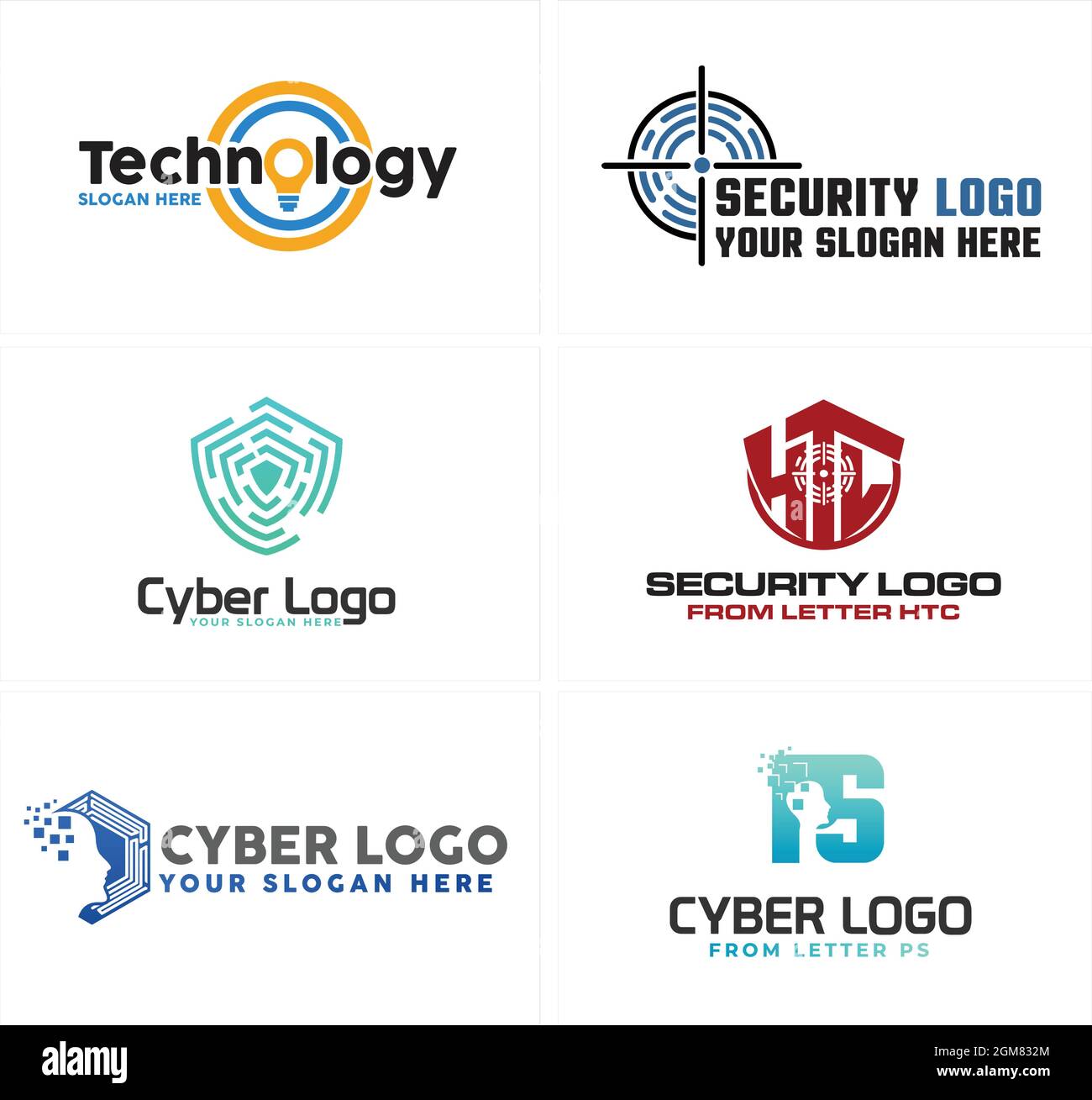 Cyber security shield logo Banque d'images détourées - Alamy