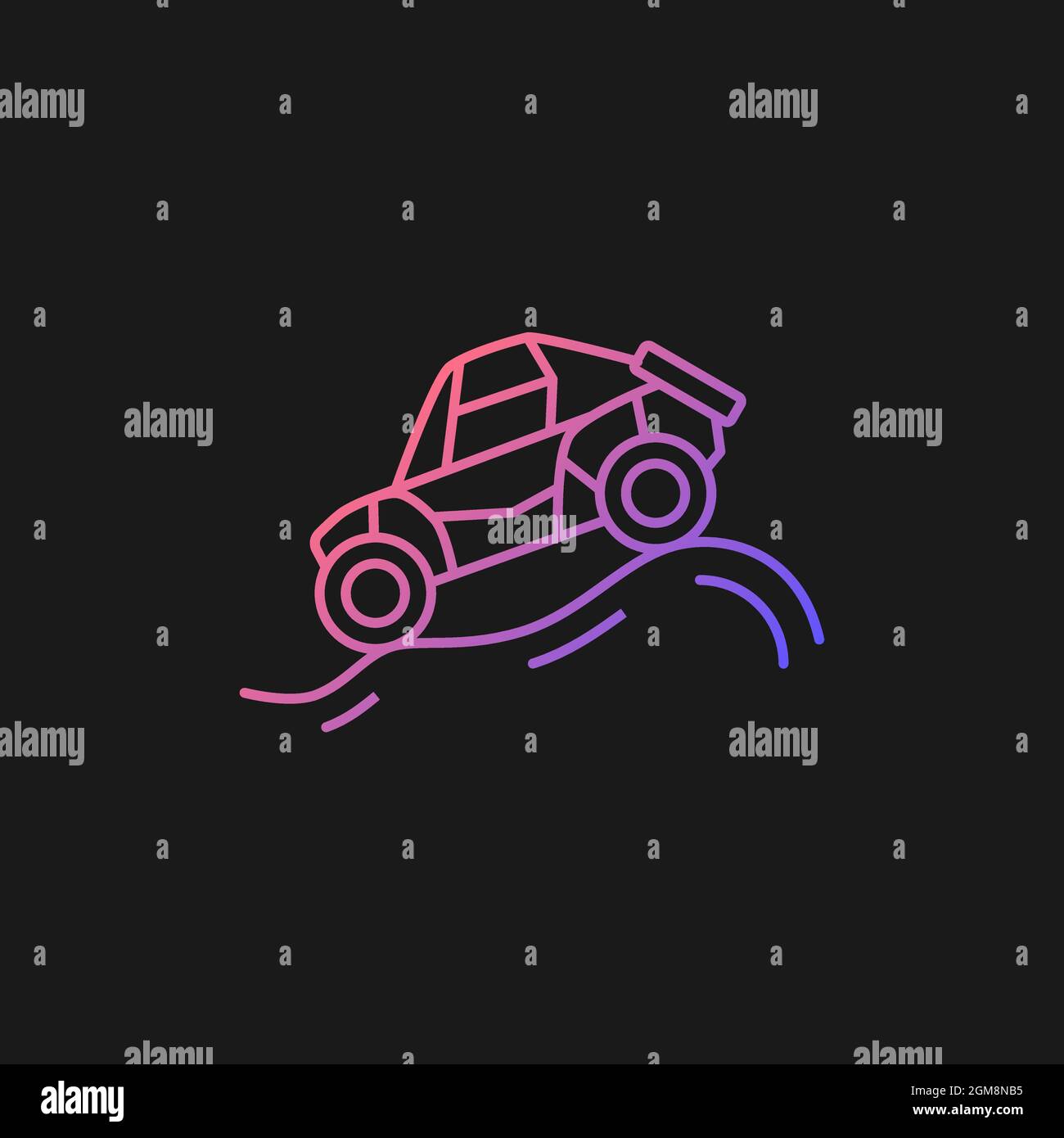 Icône de vecteur de gradient de course tout-terrain pour thème sombre Illustration de Vecteur