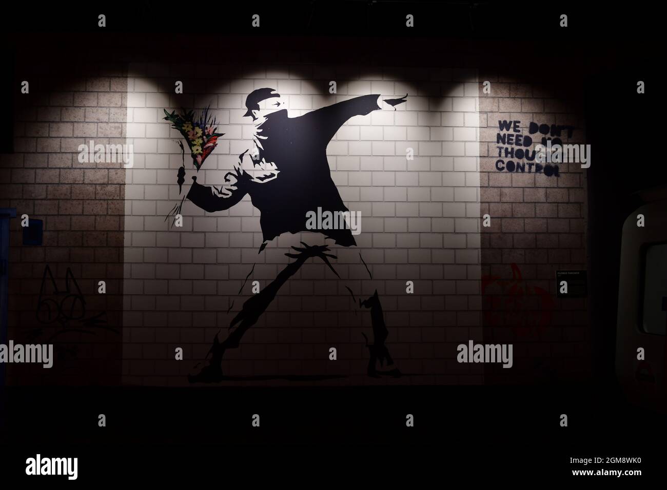 Eröffnung der Ausstellung „le mystère de Banksy – Un esprit Genius“ über den gefeierten Street-Art-Künstler Banksy in der Zeitenstrug Dresden.Dresden Banque D'Images