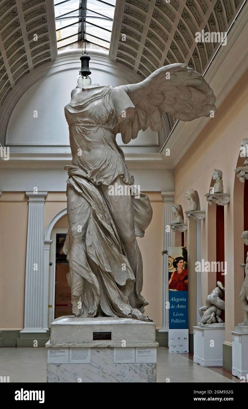 RIO DE JANEIRO, BRÉSIL - 22 JUILLET 2017: Sculpture in Rio Museum of Fine Arts. Auteur inconnu: Winged Victory, Said of Samothrace (vers 190 av. J.-C.) Banque D'Images