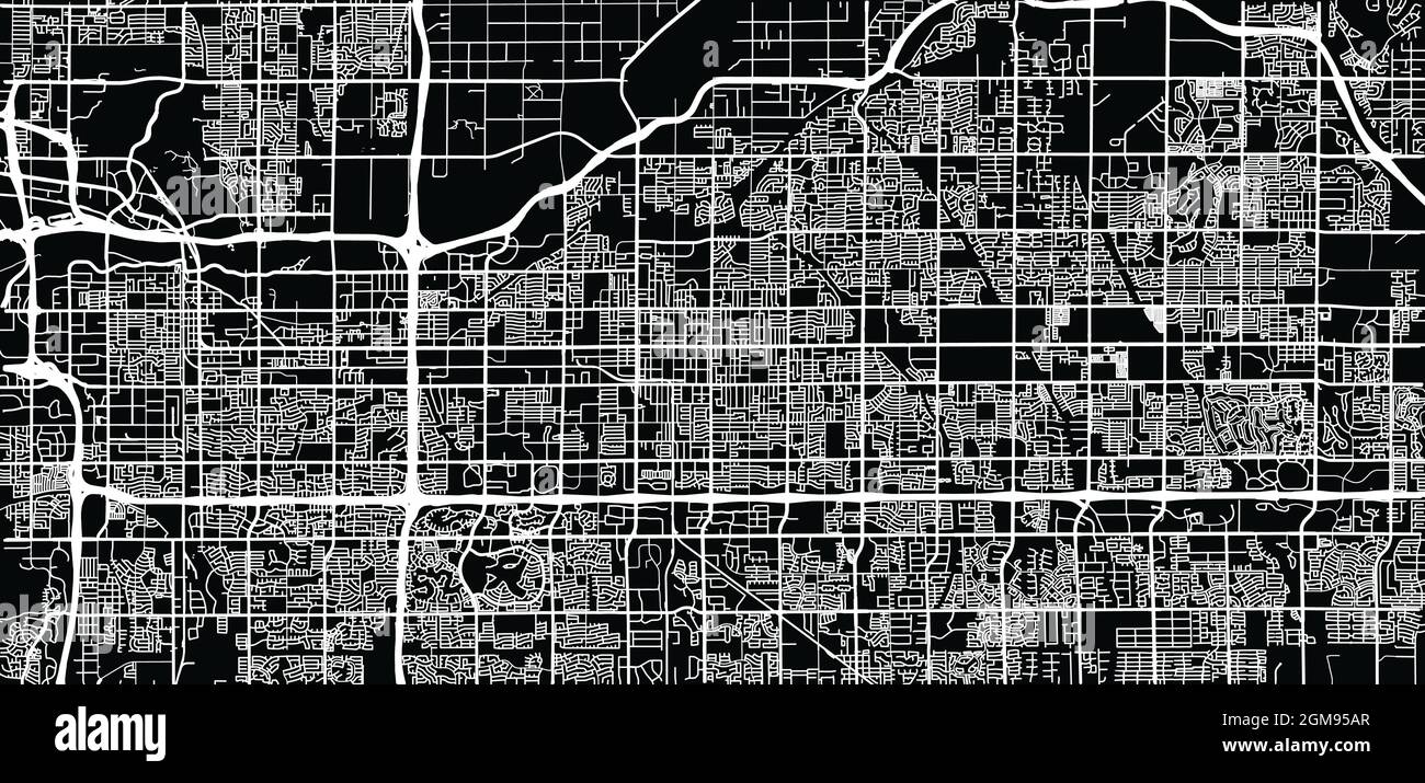 Carte urbaine vectorielle de Mesa, Arizona , États-Unis d'Amérique Illustration de Vecteur