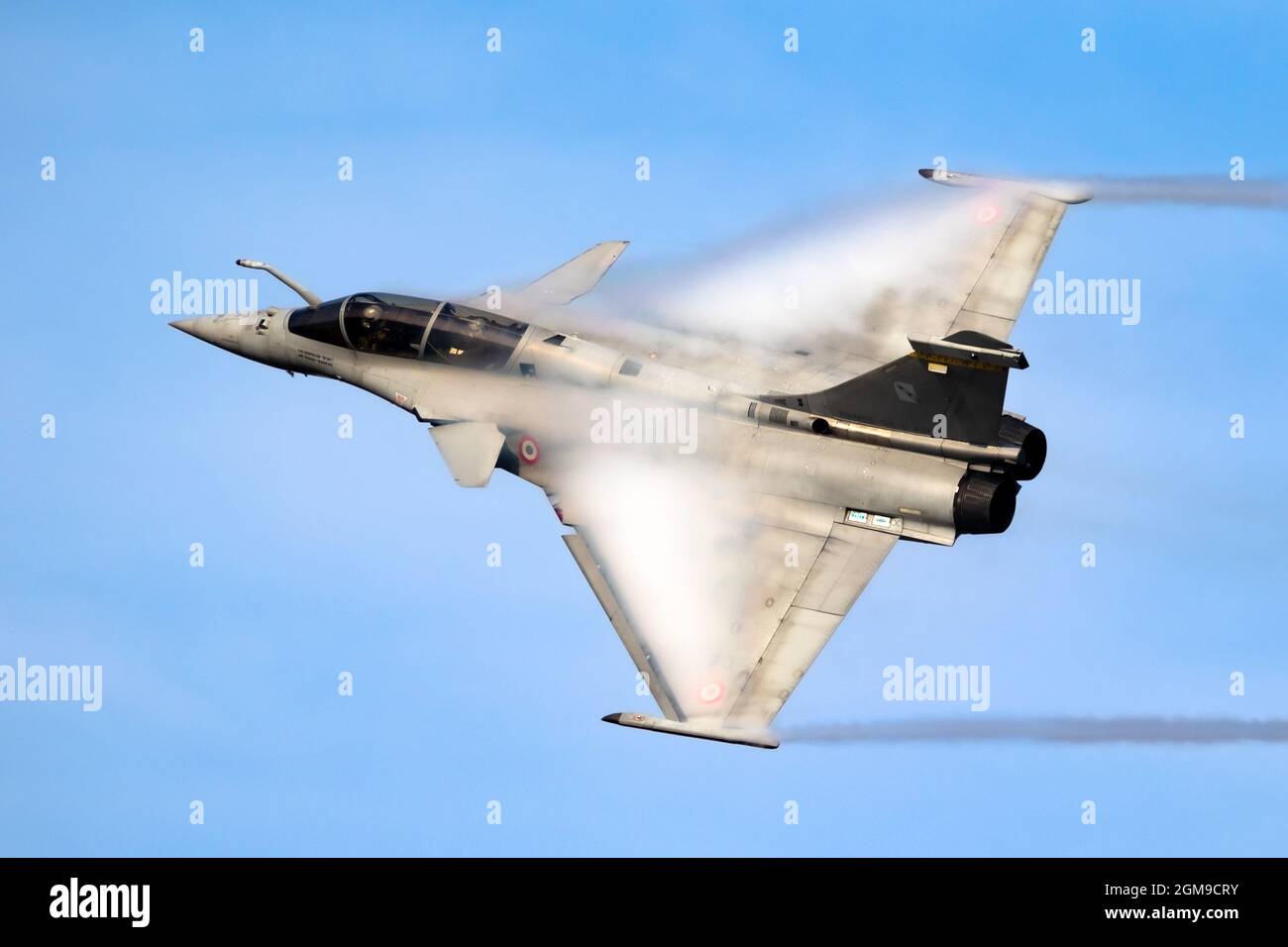 La Force aérienne française Dassault Rafele survolé la base aérienne de Kleine-Brogel, Belgique - le 13 septembre 2021 Banque D'Images