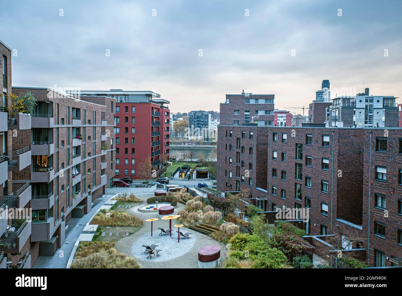 Appartements de luxe modernes à Mayfarth-quartier Francfort-sur-le-main, Hesse, Allemagne Banque D'Images