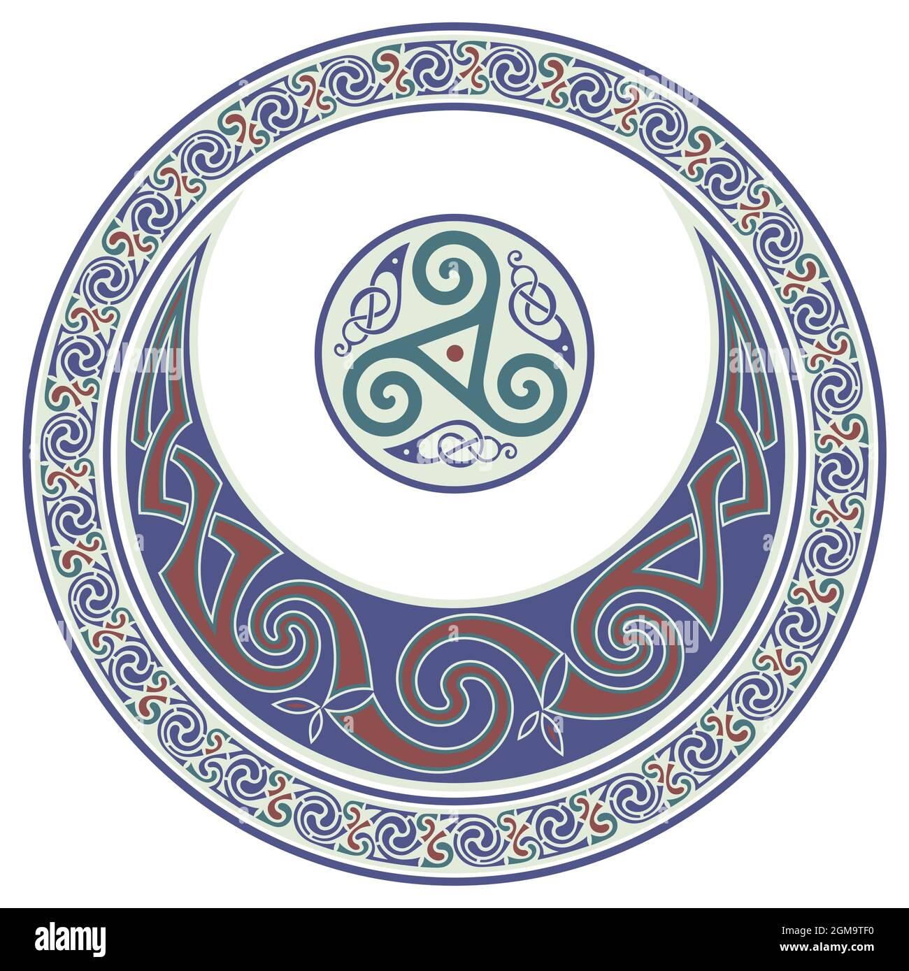 Design celtique rond. Mandala celtique Illustration de Vecteur
