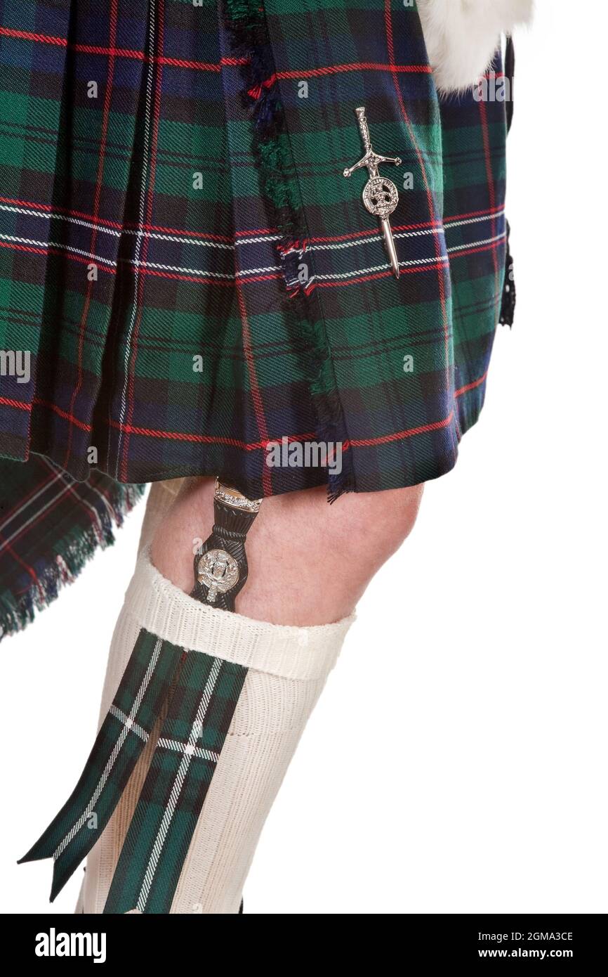 Sgian dubh ou traditionnelles sottish couteau et kilt Banque D'Images