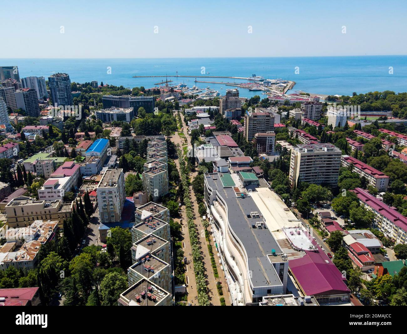 Sotchi vue panoramique aérienne, Russie Banque D'Images