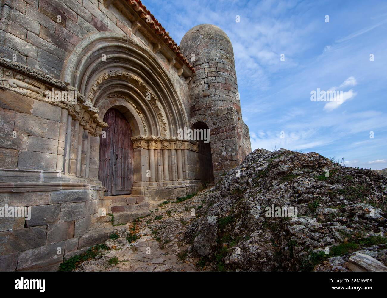 Santa Cecilia de Vallespinoso, Aguilar de Campoo. Palencia, Castilla y Leon. Espagne Banque D'Images