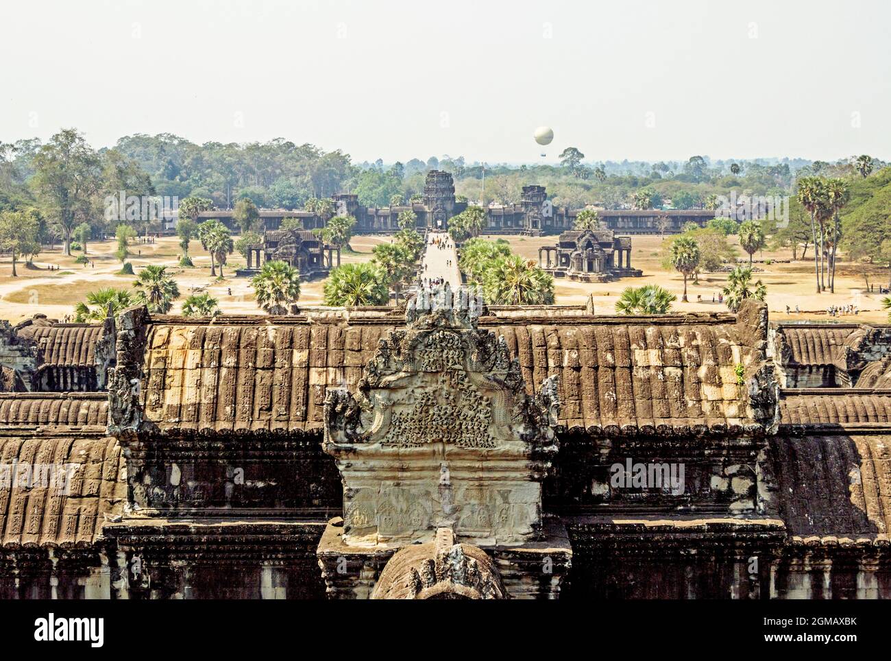 Vieilles ruines du temple d'Angkor Wat au Cambodge Banque D'Images
