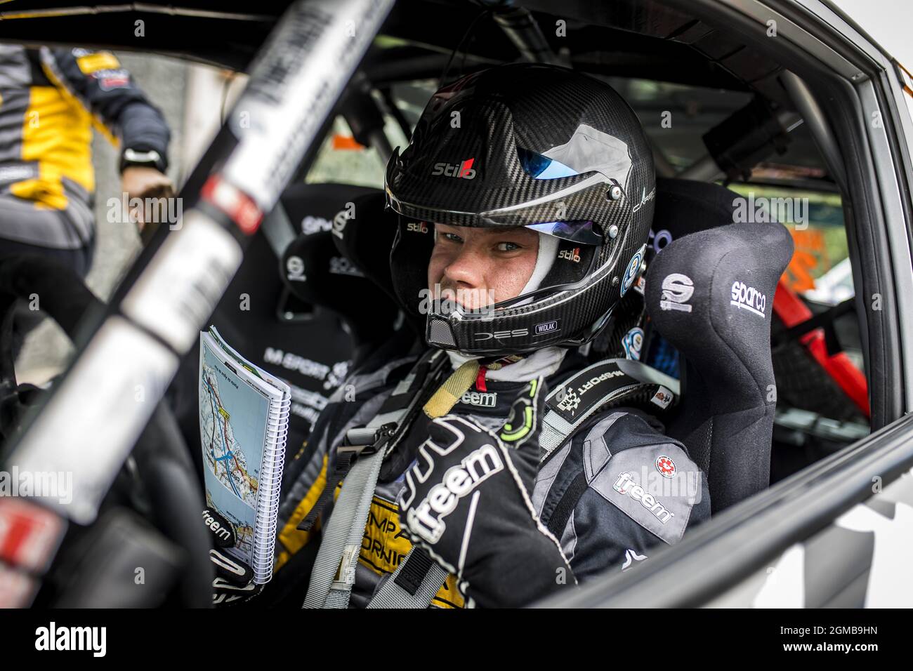 WIDLAK Igor (POL), Daniel DYMURSKI (POL), KG-RT, Ford Fiesta auto3, portrait lors de la FIA ERC Açores Rallye 2021, 5e tour du Championnat européen de rallye FIA 2021, du 16 au 18 septembre 2021 à Ponta Delgada, Portugal - photo: Gregory Lenormand/DPPI/LiveMedia Banque D'Images