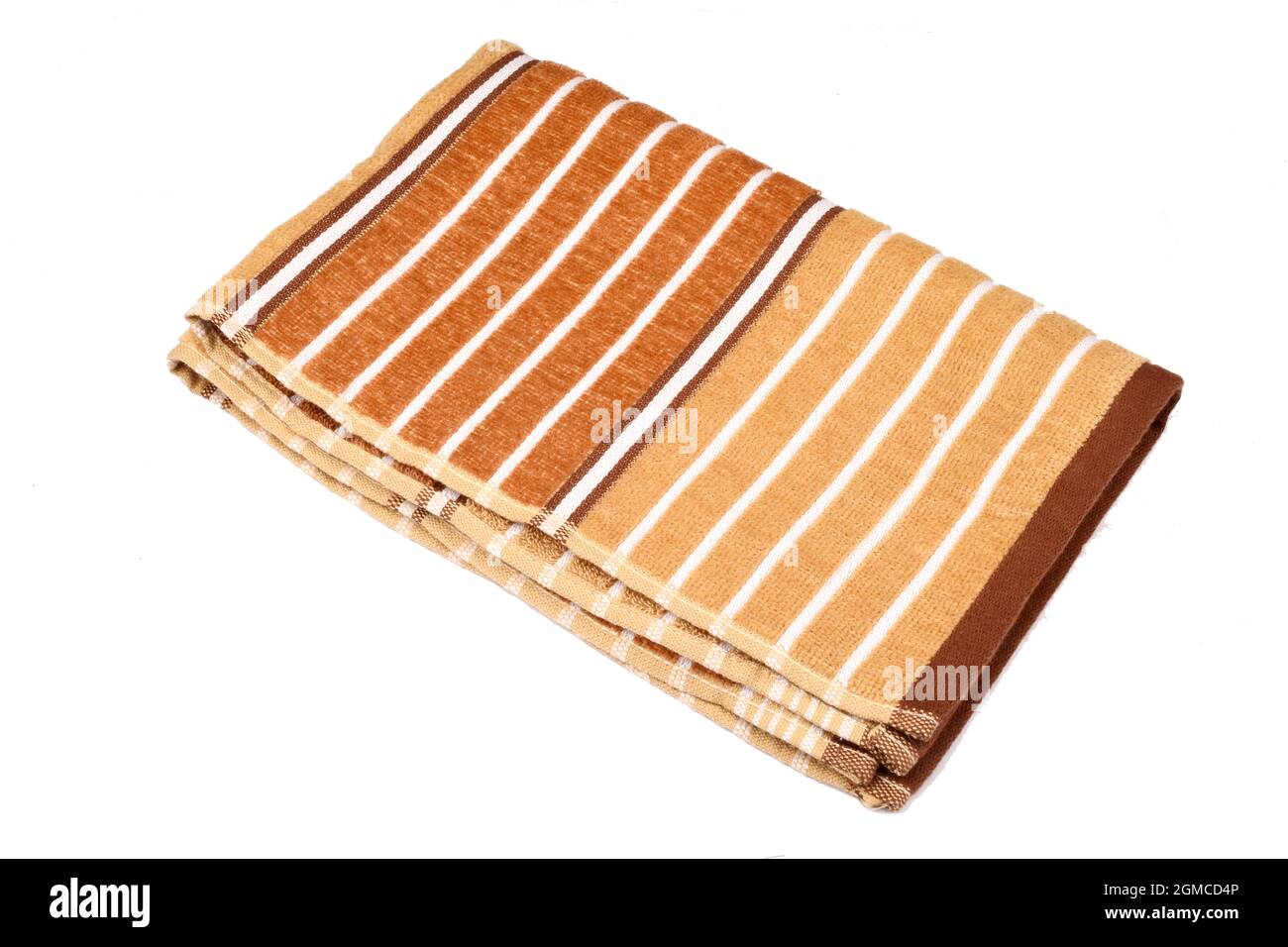 Serviette isolée sur fond blanc avec passe-cheveux Banque D'Images