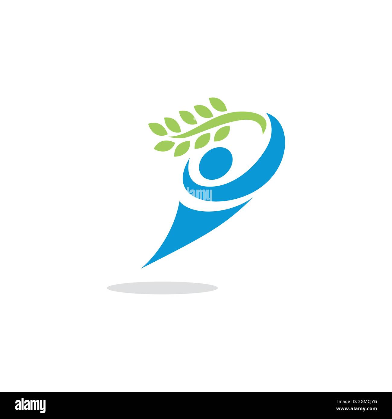 abstrait gens farmer logo icône concept plat vecteur graphique conception Illustration de Vecteur