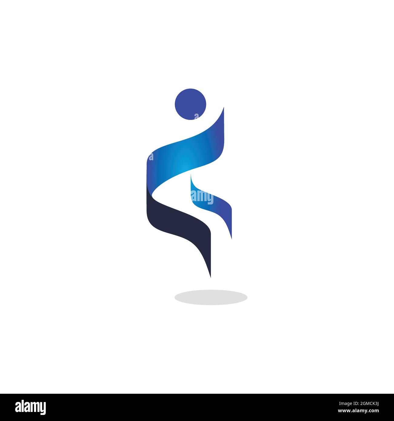 Business People lettre R abstrait logo icône plat concept vecteur graphique design Illustration de Vecteur