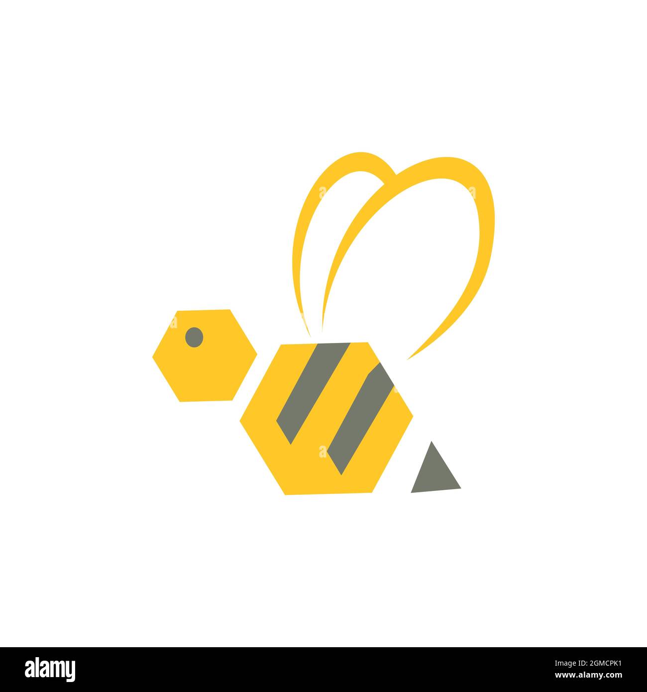 motif abstrait fly bee élégant logo icon concept plat vectoriel graphique Illustration de Vecteur