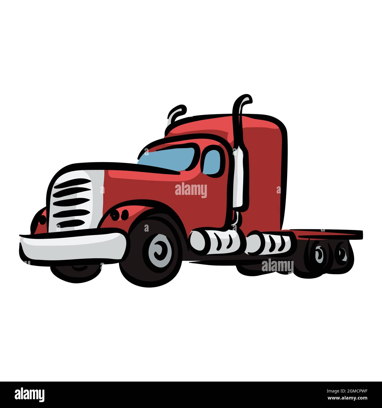 Illustration isolée du chariot du tracteur Illustration de Vecteur