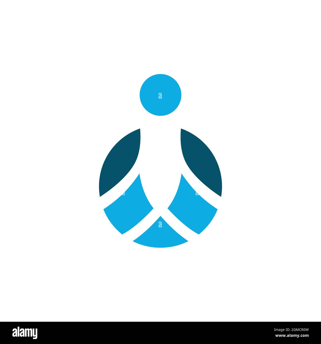 logo de la boule de pingouin abstrait icône concept plat motif vectoriel graphique Illustration de Vecteur