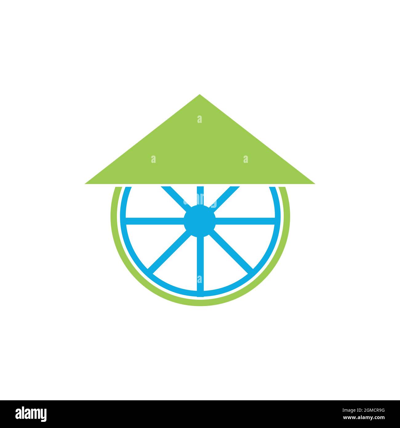 home wheel logo icon concept plat vecteur conception graphique Illustration de Vecteur