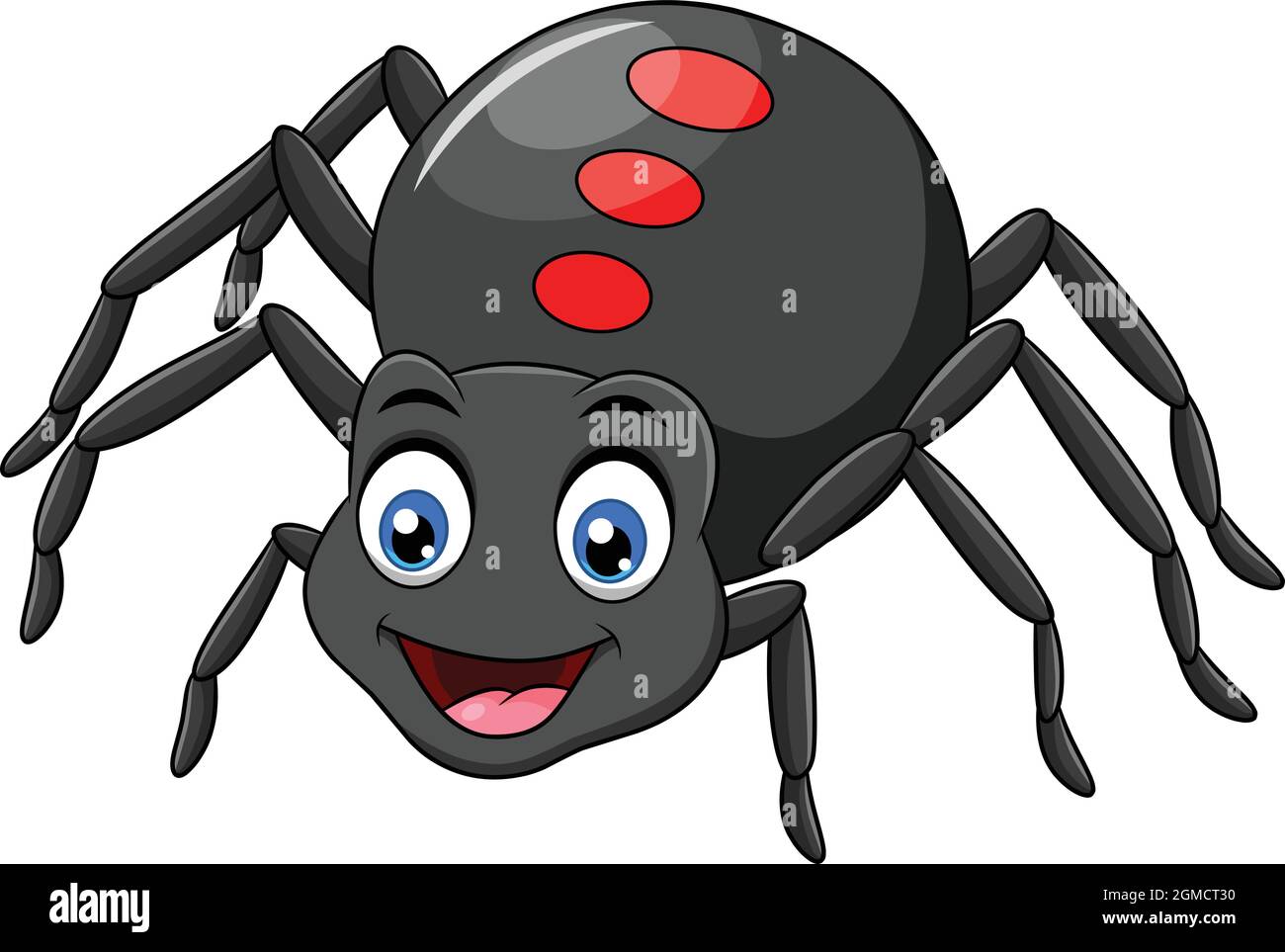 Illustration vectorielle de dessin animé de Cute Spider Illustration de Vecteur